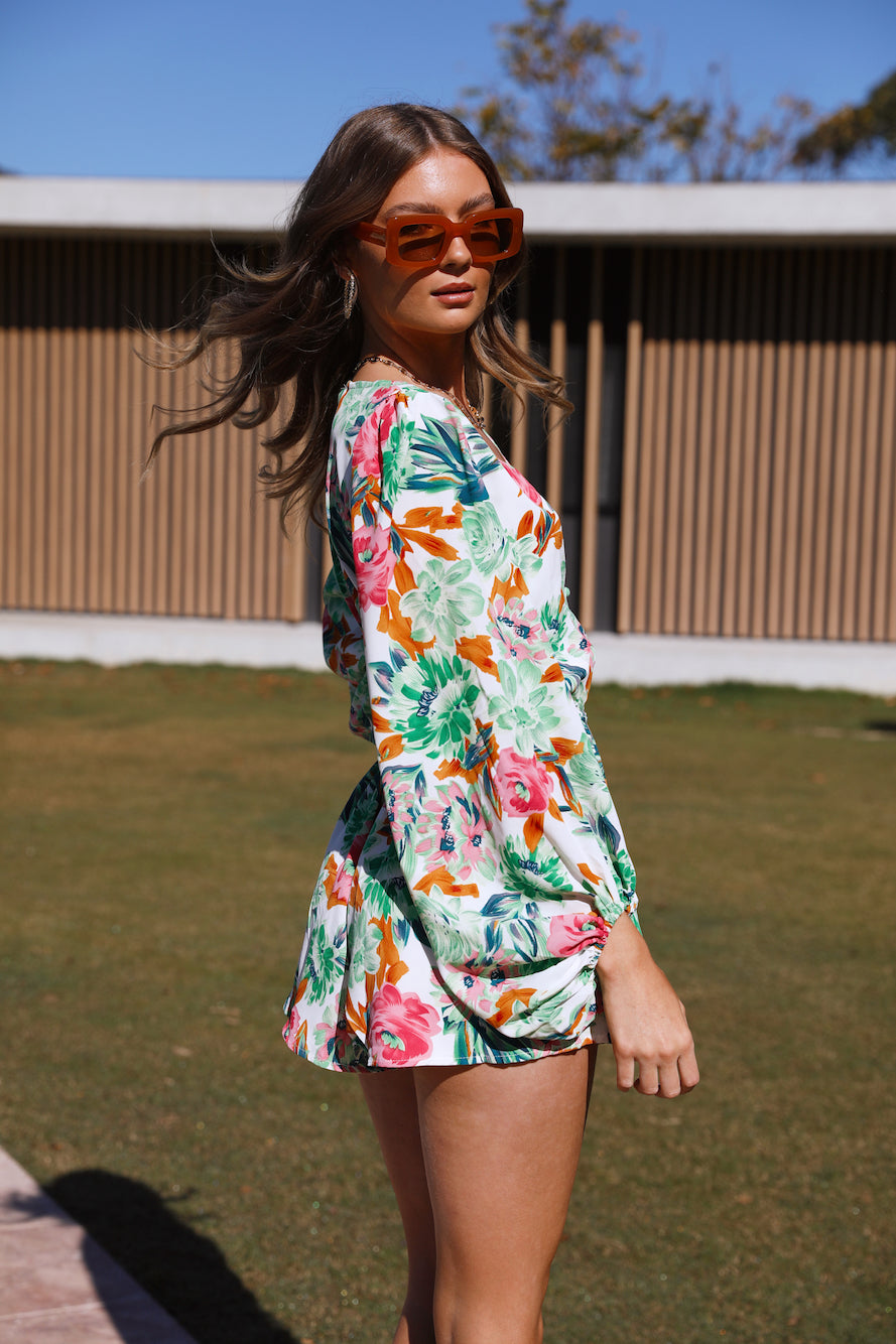 Mono de manga larga con cuello en V para mujer, para vacaciones de primavera y otoño