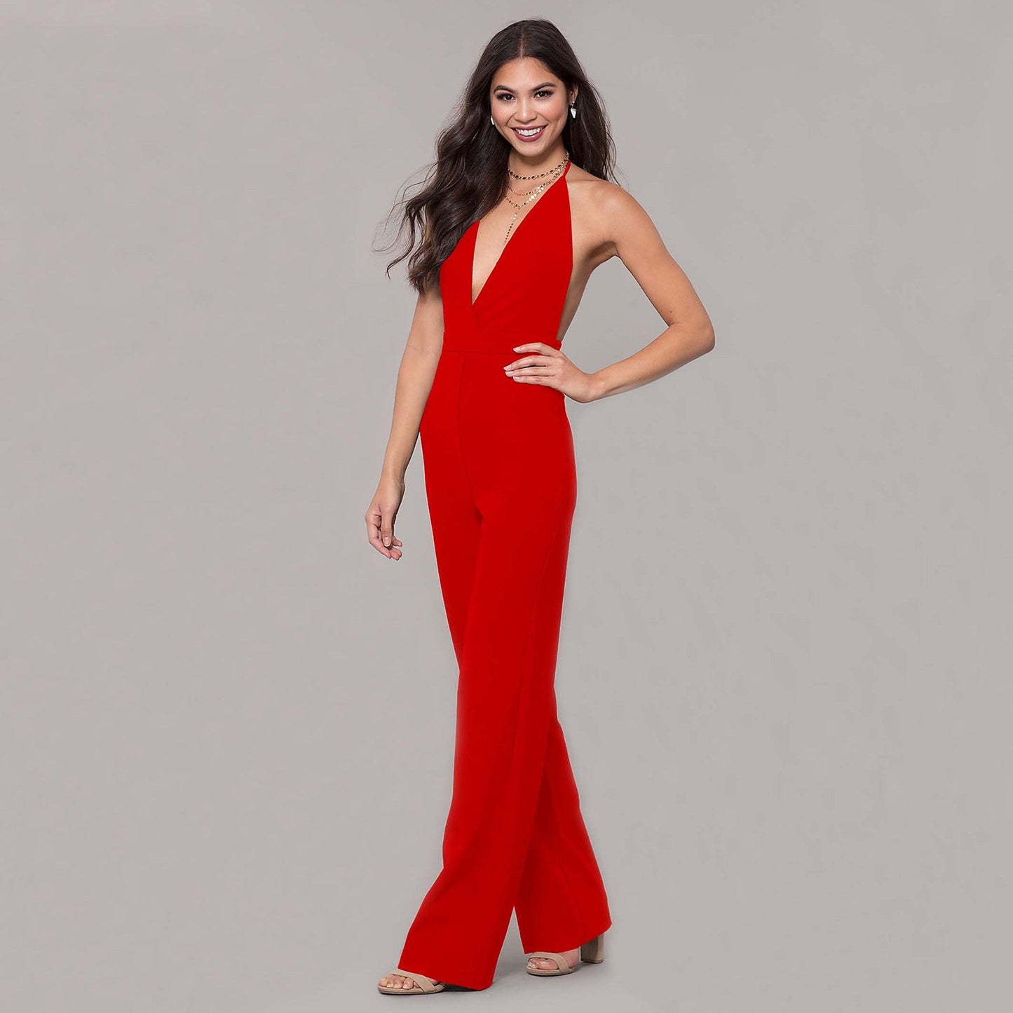 Backless Jumpsuit Spring Summer Women Clothing Strap Backless Jumpsuit Women Jumpsuit