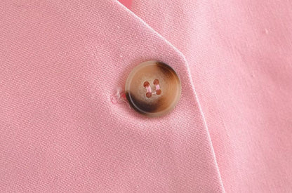 Women Clothing French All Match Decorated Row Button Vest Top Wide Leg Pants Suit Crisscross