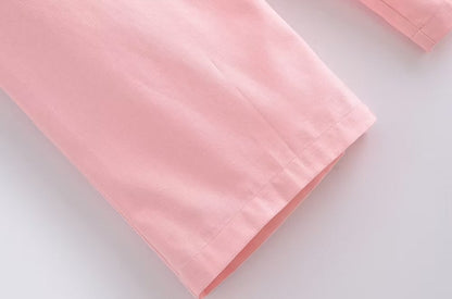 Women Clothing French All Match Decorated Row Button Vest Top Wide Leg Pants Suit Crisscross