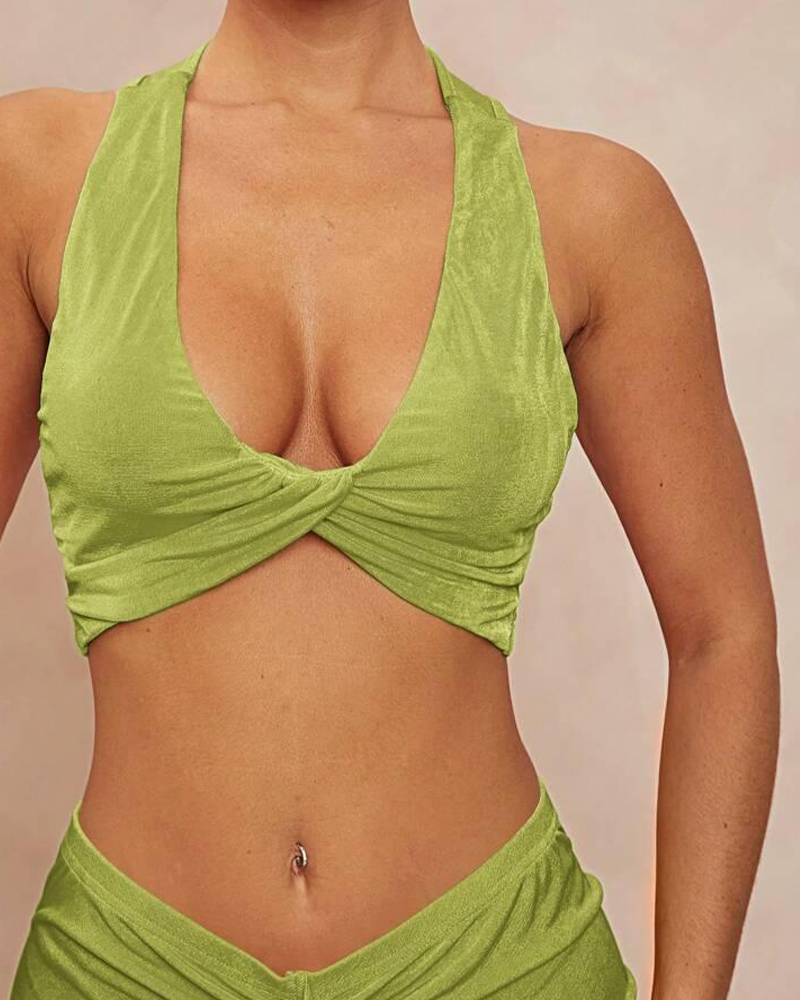 Slim-Fit Tube-Top Skirt Suit