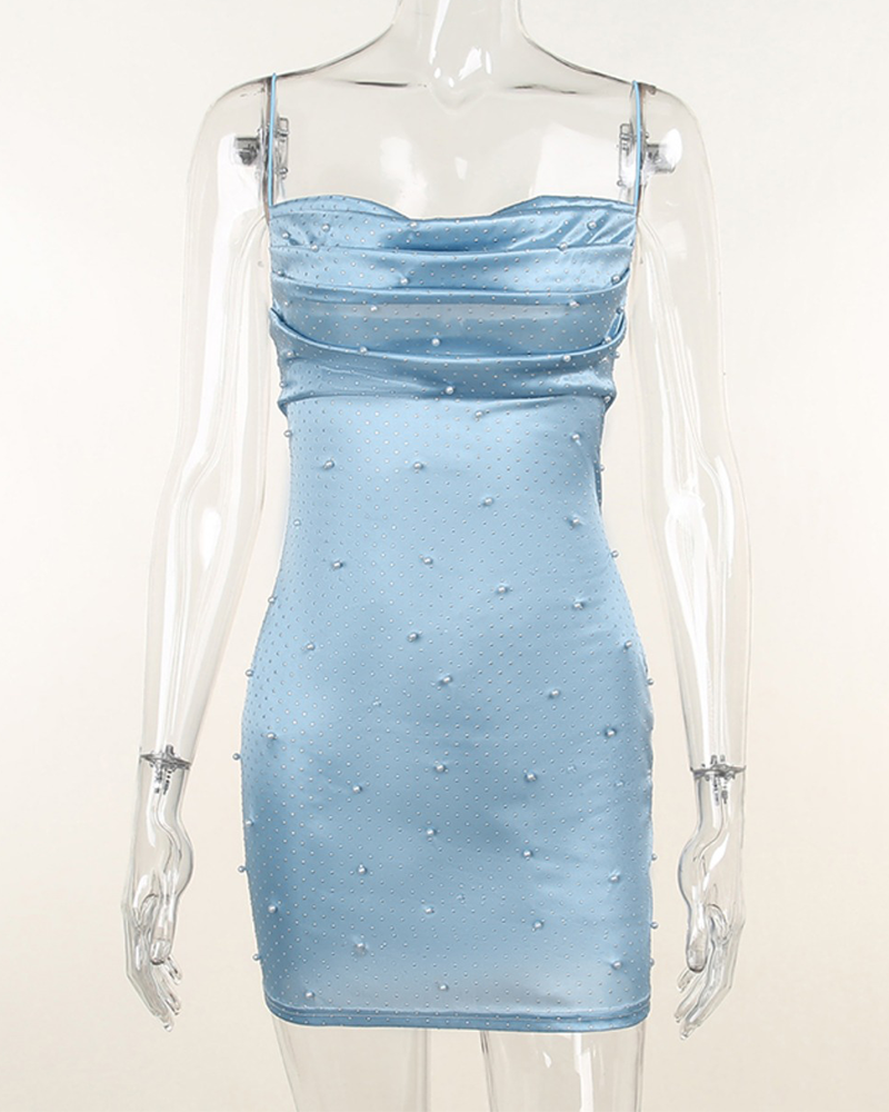 Slim-Fitting Suspenders Wrap Hip Dress