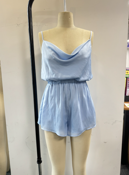 Women Elegant Blue Rompers