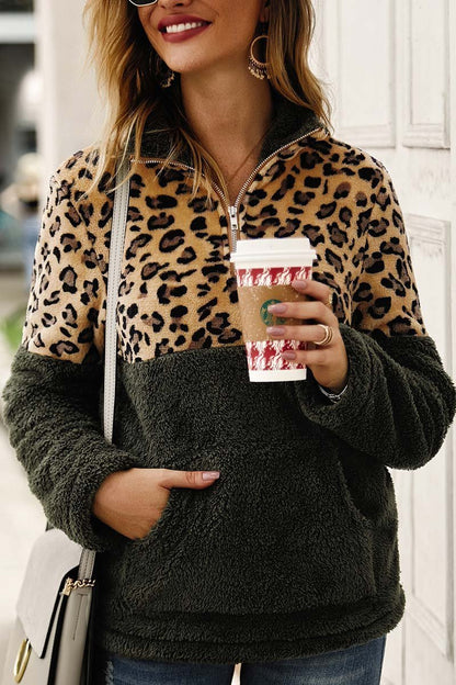 Leopard Stitching Tops