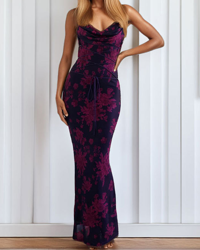 Sexy Hip-Hugging Dress With Tie Waist