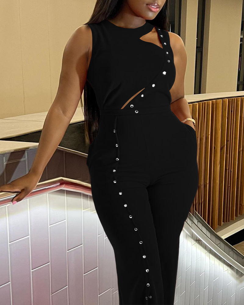 High Waist Loose Jumpsuit
