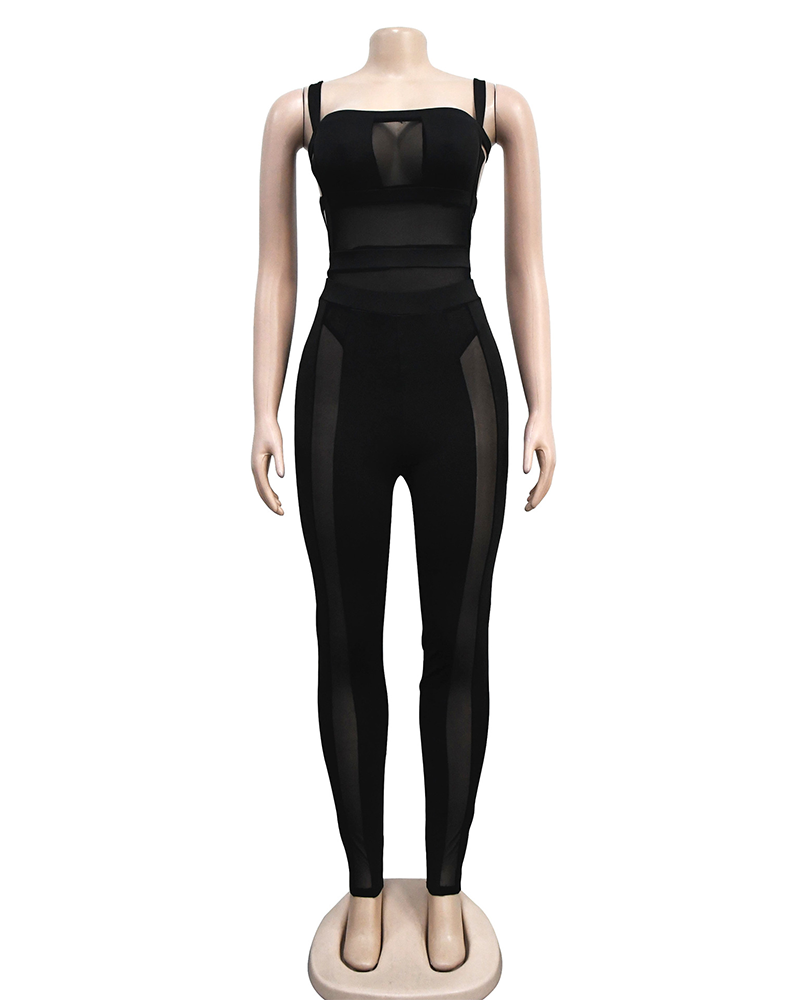 Mesh Jumpsuit Suit
