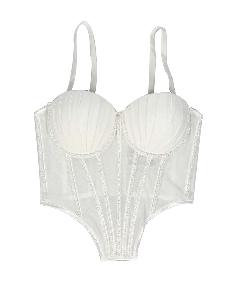 Sexy Mesh Suspender Bra