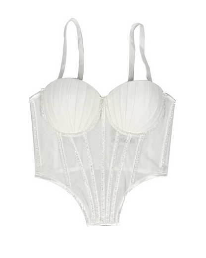 Sexy Mesh Suspender Bra