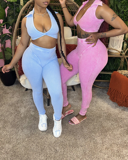 Sleeveless Casual High Waisted Suit