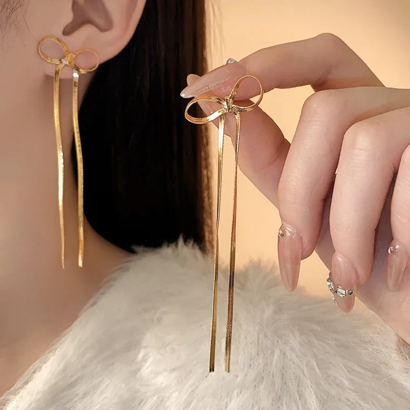 Luxe Bow Hoop Earrings