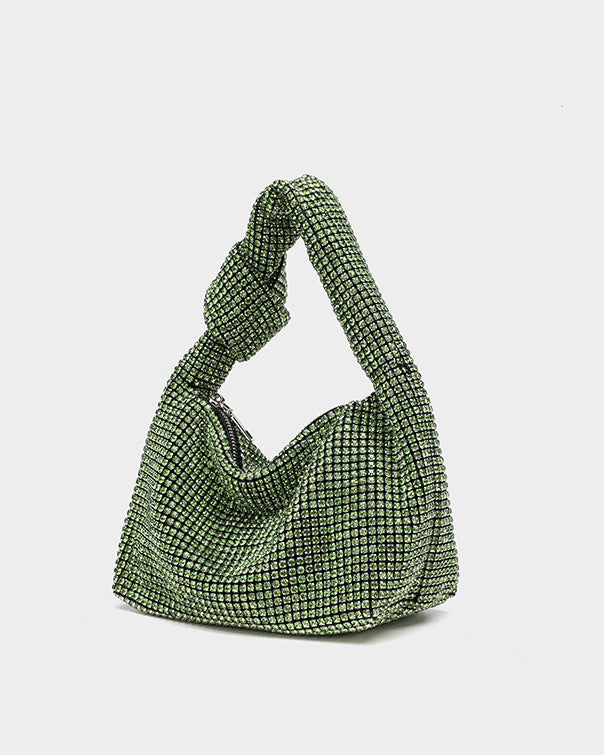 Fully Diamond A-Grade Rhinestone Knot Bag