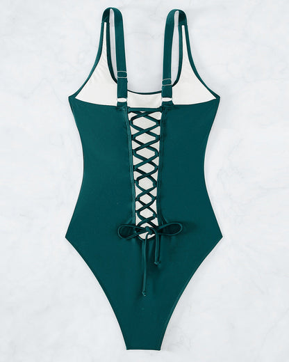 Hollow Beach Bikini Swimsuit Beautiful Back Bodysuit