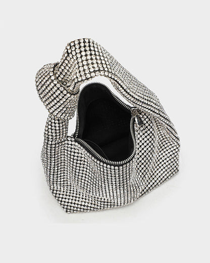 Fully Diamond A-Grade Rhinestone Knot Bag