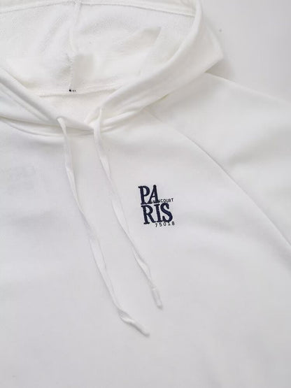 Sudadera con capucha decorativa bordada con letras y estampado a juego para mujer, ropa de oficina de primavera