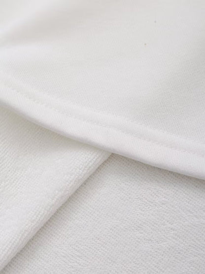 Sudadera con capucha decorativa bordada con letras y estampado a juego para mujer, ropa de oficina de primavera