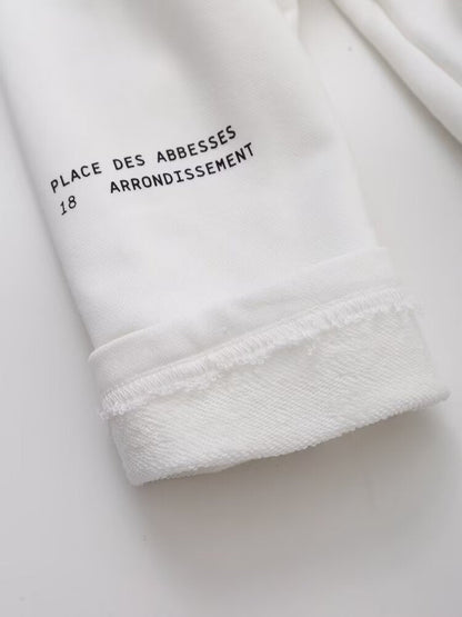 Sudadera con capucha decorativa bordada con letras y estampado a juego para mujer, ropa de oficina de primavera