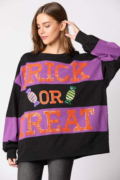 Autumn Winter Women Halloween Alphabet Sequ Multicolor Hoodie Casual Top for Women