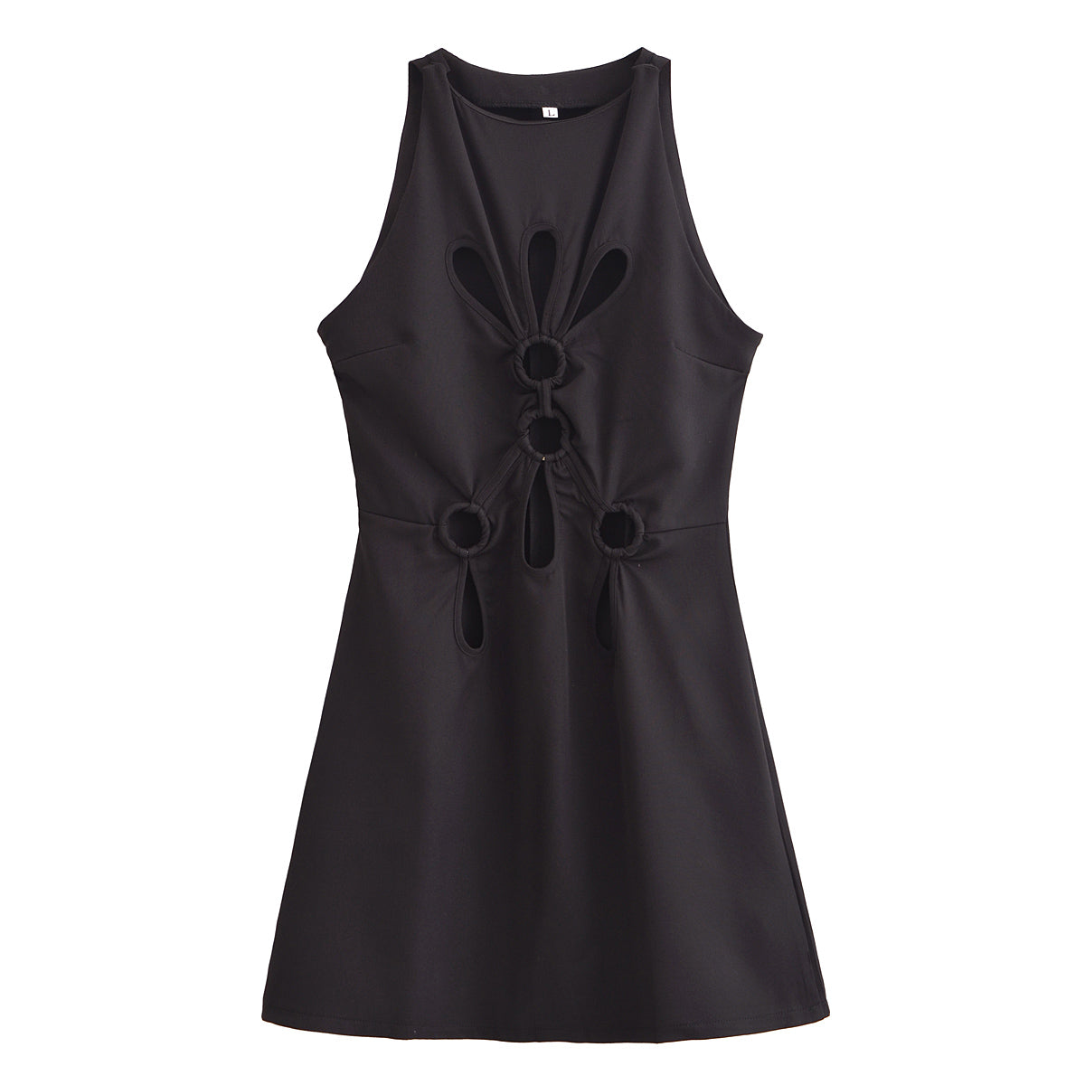 Vestido tipo chaleco elegante, sexy, sin mangas y con cuello redondo para mujer