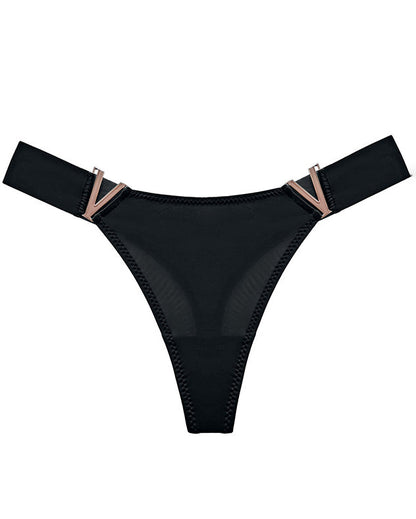 V-Neck Metal Thong Briefs（7 Pieces）