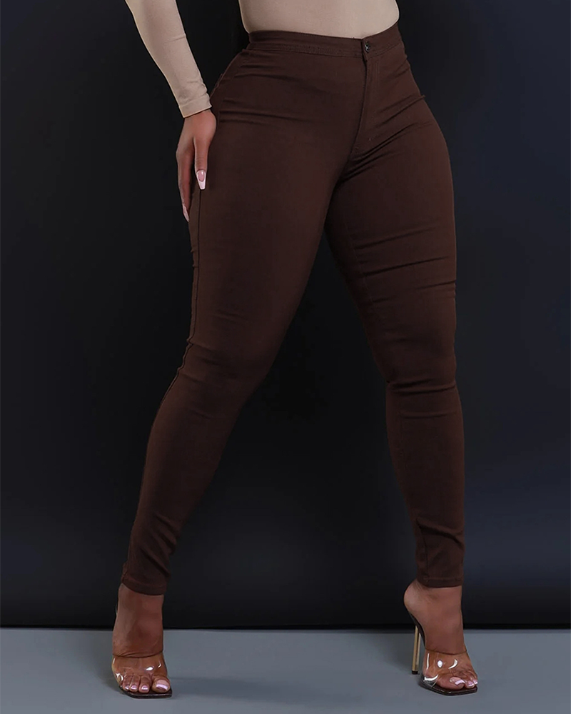 Slim-Fit Mid-Rise Trousers