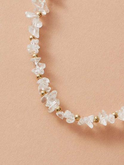 1pc Transparent Stone Decor Necklace for Women