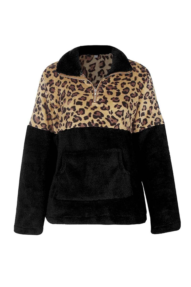 Leopard Stitching Tops