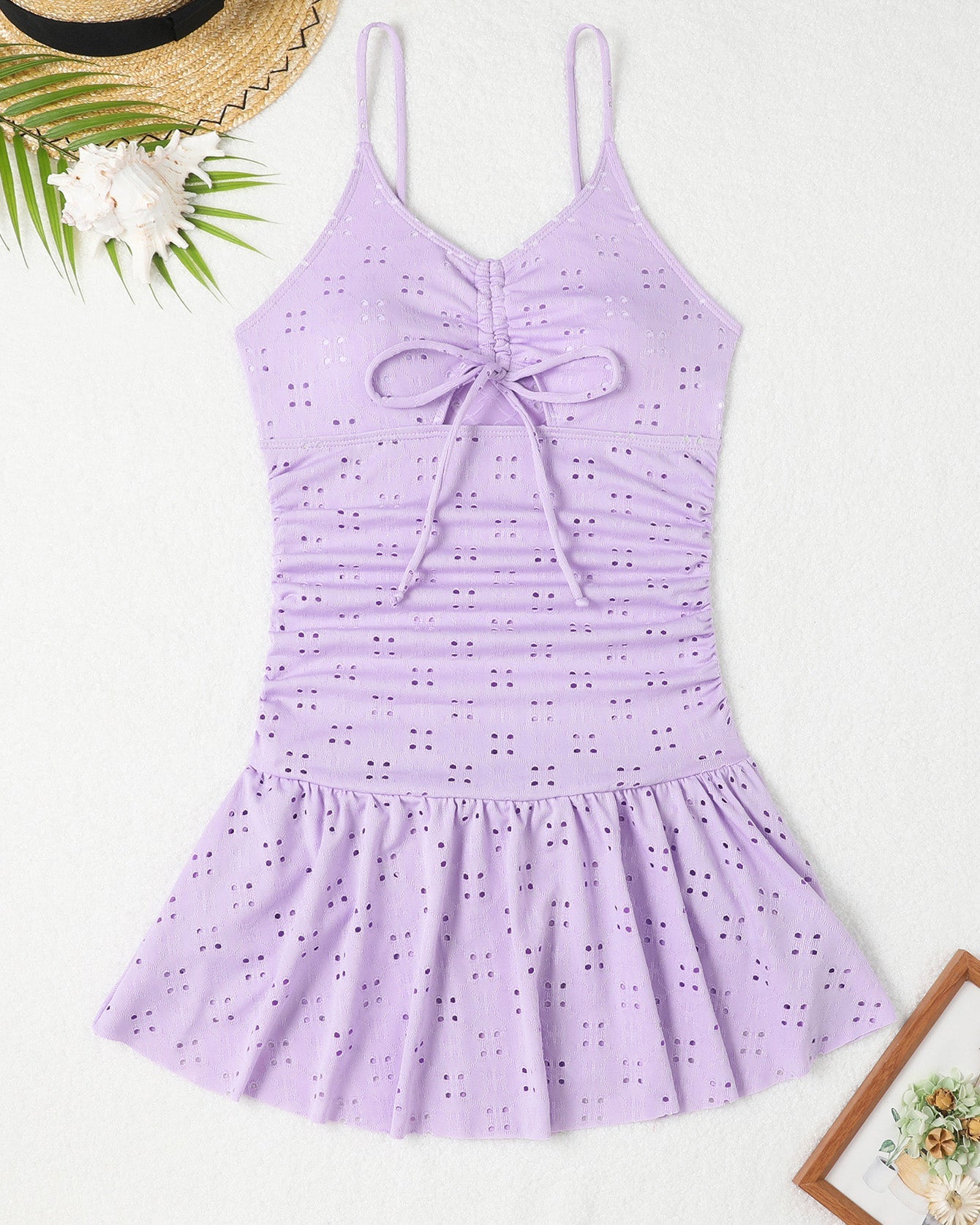 Solid Color Sexy Skirt Swimsuit Briefs