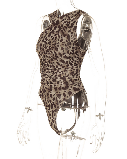 Slim-Fit Pleated Mesh Onesies