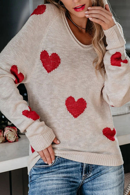 Casual Print Basic V Neck Mid Waist Sweater(5 Colors)