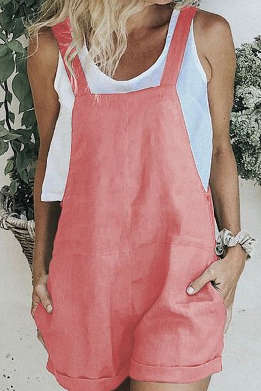 Monos rectos con tirantes finos lisos de moda urbana