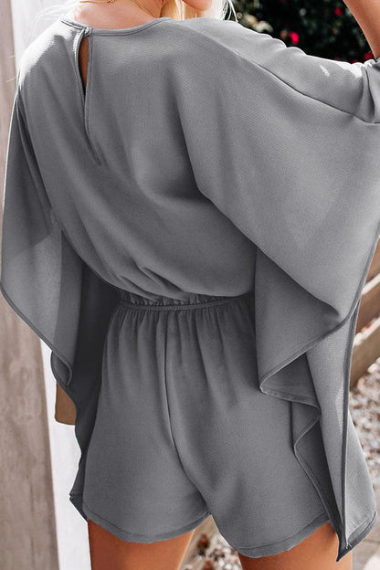 Monos holgados informales de moda con cuello en V y frenillo liso (5 colores)