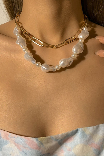 Collares de patchwork geométricos de simplicidad de moda