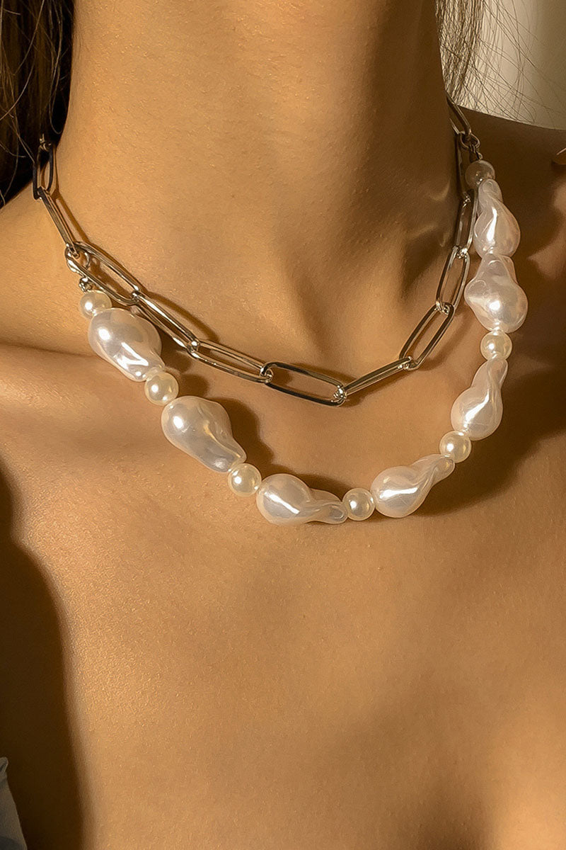 Collares de patchwork geométricos de simplicidad de moda