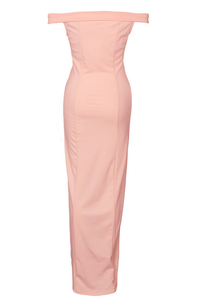 Vestido elegante de moda, liso, sin espalda, con abertura alta y hombros descubiertos, irregular (5 colores)