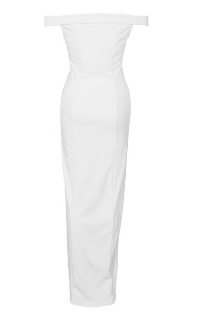 Vestido elegante de moda, liso, sin espalda, con abertura alta y hombros descubiertos, irregular (5 colores)