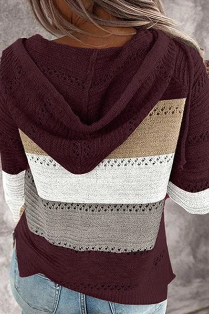 Street Color Lump Zipper Hooded Collar Tops(10 Colors)