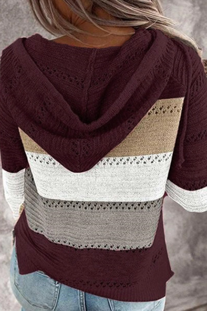 Street Color Lump Zipper Hooded Collar Tops(10 Colors)