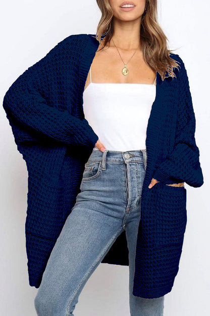 Suéteres casuales de moda con parches sólidos (7 colores)