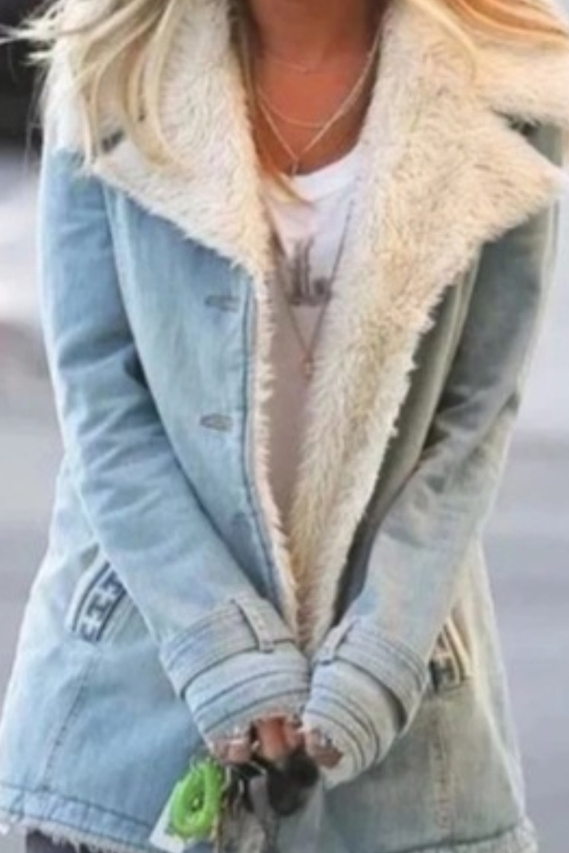 Prendas de abrigo con cuello vuelto, bolsillos y patchwork de moda urbana (7 colores)