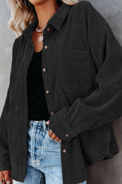 Tops casuales de calle con cuello vuelto y hebilla sólida (16 colores)