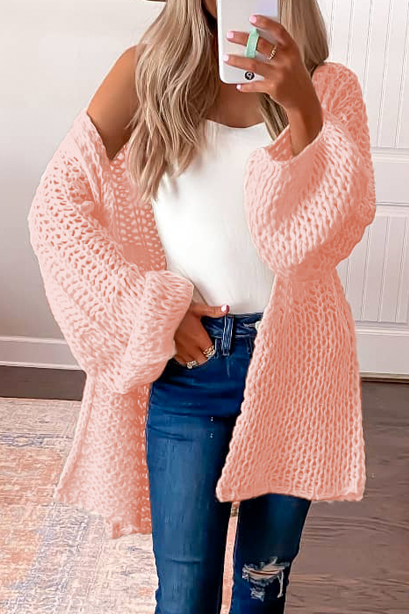 Tops casuales sólidos ahuecados