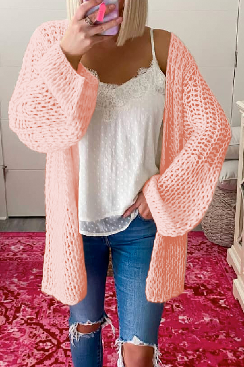 Tops casuales sólidos ahuecados