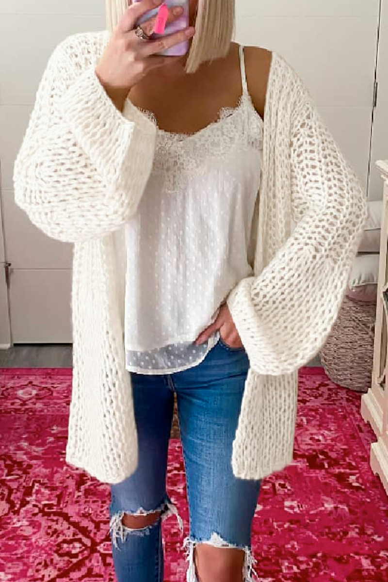 Tops casuales sólidos ahuecados