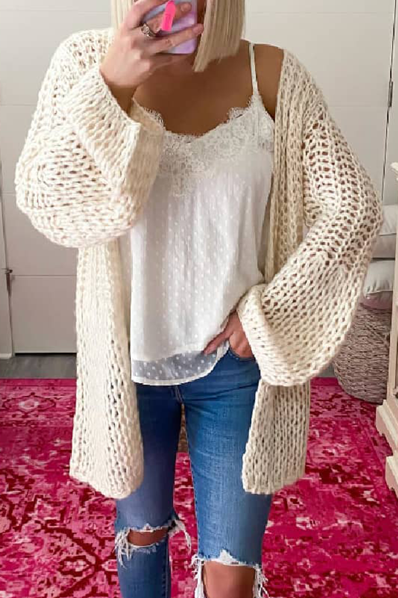 Tops casuales sólidos ahuecados