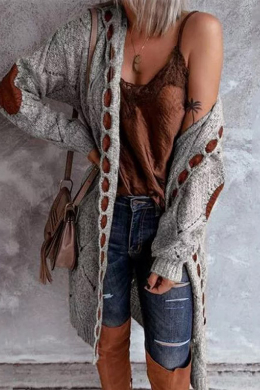 Casual Street Patchwork Contrast Hooded Collar Tops Sweater(7 Colors)