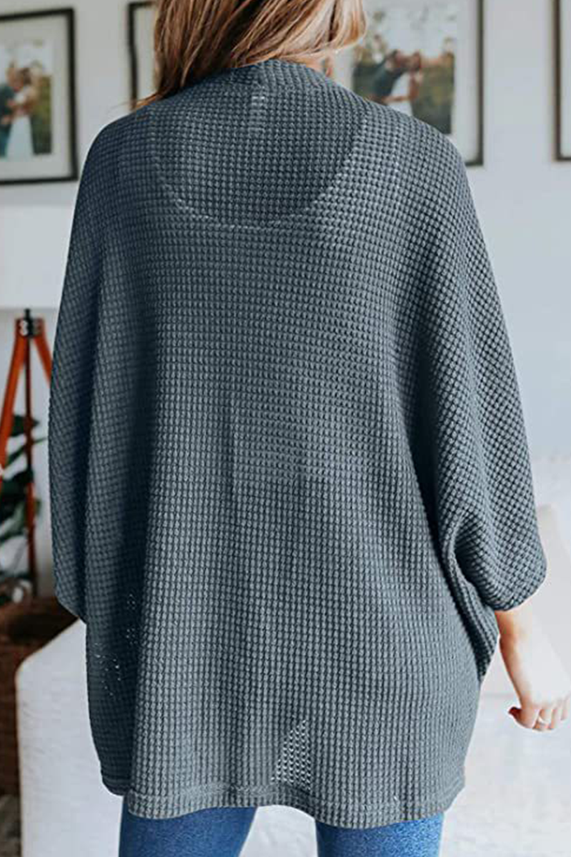 Suéter casual de calle con parches sólidos (10 colores)