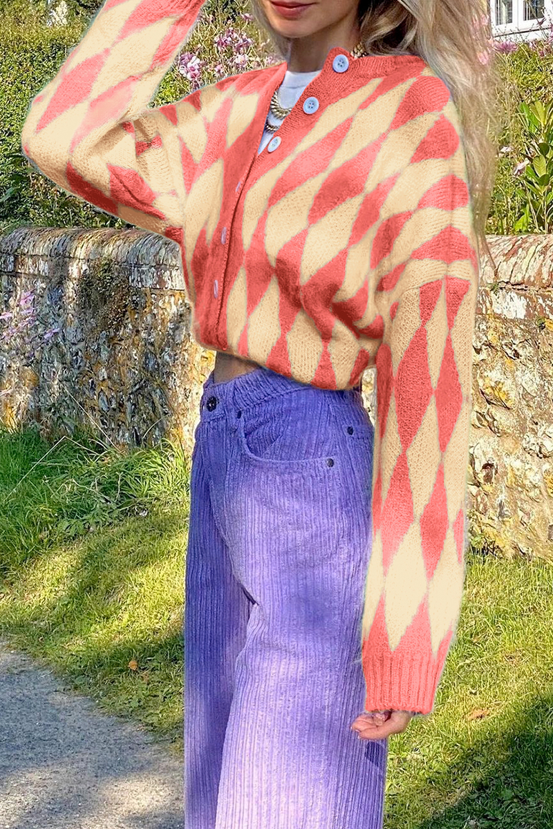 Suéter casual con hebilla geométrica