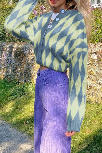 Suéter casual con hebilla geométrica