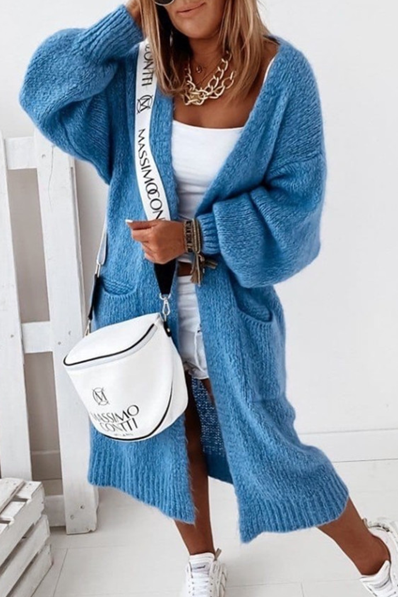 Suéter casual liso con bolsillos (4 colores)